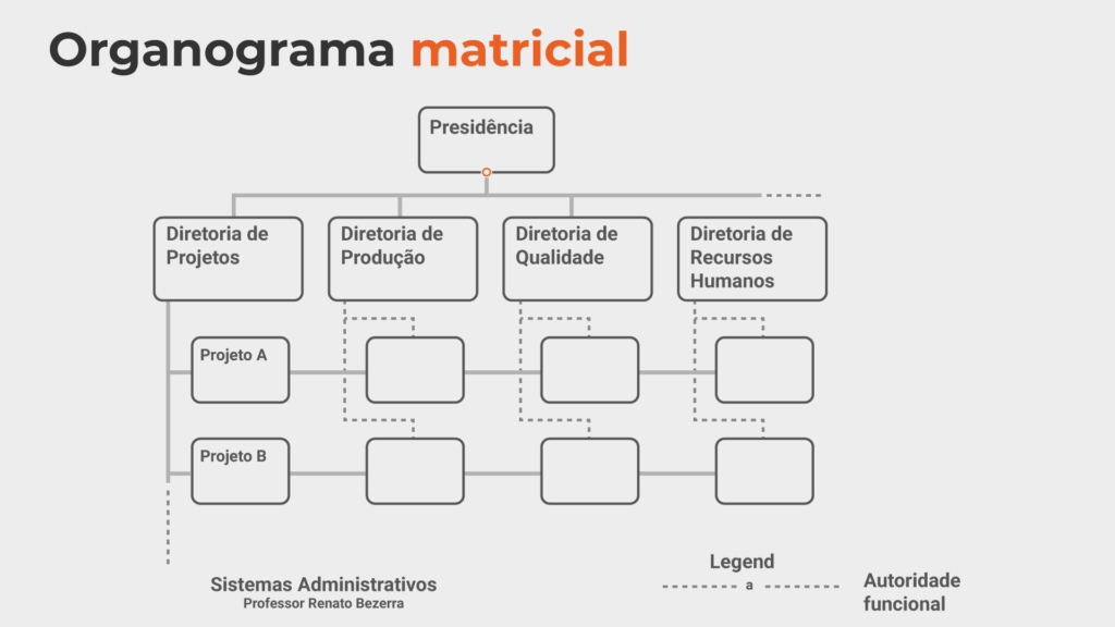 Exemplo de organograma matricial