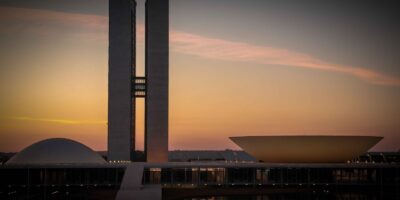 Pôr do sol em Brasília no Congresso Nacional