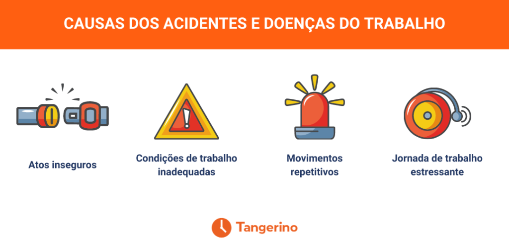 As principais causas dos acidentes e doenças do trabalho